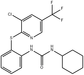 N-(2-([3-CHLORO-5-(TRIFLUOROMETHYL)-2-PYRIDINYL]SULFANYL)PHENYL)-N'-CYCLOHEXYLUREA Struktur