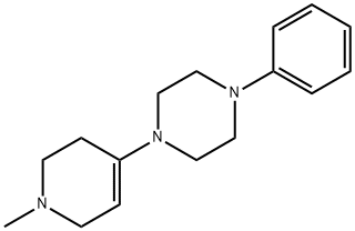 1-(1-METHYL-1,2,3,6-TETRAHYDRO-4-PYRIDINYL)-4-PHENYLPIPERAZINE Struktur