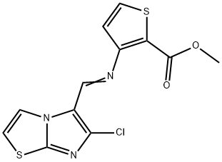 METHYL 3-([(6-CHLOROIMIDAZO[2,1-B][1,3]THIAZOL-5-YL)METHYLENE]AMINO)-2-THIOPHENECARBOXYLATE Struktur