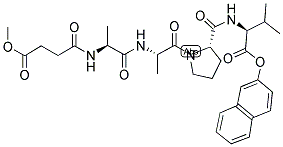 MEOSUC-ALA-ALA-PRO-VAL-BETA-NAPHTHYL ESTER Struktur