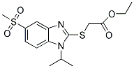 2-[[1-ISOPROPYL-5-(METHYLSULPHONYL)-(1H)-BENZIMIDAZOL-2-YL]THIO]ACETIC ACID, ETHYL ESTER Struktur