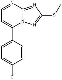 7-(4-CHLOROPHENYL)-2-(METHYLSULFANYL)[1,2,4]TRIAZOLO[1,5-A]PYRIMIDINE Struktur