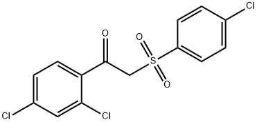 2-[(4-CHLOROPHENYL)SULFONYL]-1-(2,4-DICHLOROPHENYL)-1-ETHANONE Structure