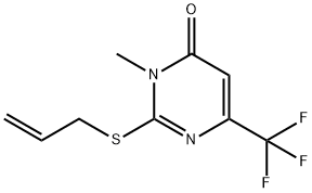 2-(ALLYLSULFANYL)-3-METHYL-6-(TRIFLUOROMETHYL)-4(3H)-PYRIMIDINONE Struktur