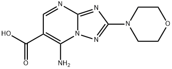 7-AMINO-2-MORPHOLINO[1,2,4]TRIAZOLO[1,5-A]PYRIMIDINE-6-CARBOXYLIC ACID Struktur