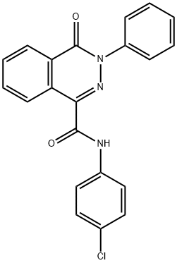 N-(4-CHLOROPHENYL)-4-OXO-3-PHENYL-3,4-DIHYDRO-1-PHTHALAZINECARBOXAMIDE Struktur