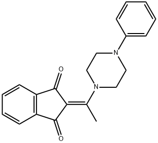 2-((4-PHENYLPIPERAZINYL)ETHYLIDENE)INDANE-1,3-DIONE Struktur