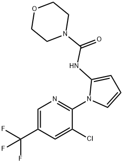 N-(1-[3-CHLORO-5-(TRIFLUOROMETHYL)-2-PYRIDINYL]-1H-PYRROL-2-YL)-4-MORPHOLINECARBOXAMIDE Struktur