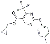 CYCLOPROPYLMETHYL 2-[(4-METHYLPHENYL)THIO]-4-(TRIFLUOROMETHYL)PYRIMIDINE-5-CARBOXYLATE Struktur