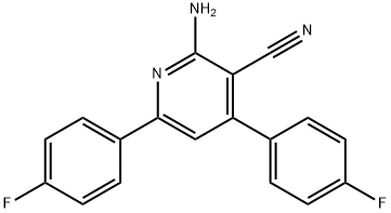 2-AMINO-4,6-BIS(4-FLUOROPHENYL)NICOTINONITRILE Struktur