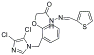 N'1-(2-THIENYLMETHYLIDENE)-2-(2-[(4,5-DICHLORO-1H-IMIDAZOL-1-YL)METHYL]PHENOXY)ETHANOHYDRAZIDE Struktur