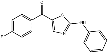 (2-ANILINO-1,3-THIAZOL-5-YL)(4-FLUOROPHENYL)METHANONE Struktur