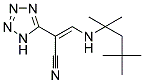 2-(2H-2,3,4,5-TETRAAZOLYL)-3-((1,1,3,3-TETRAMETHYLBUTYL)AMINO)PROP-2-ENENITRILE Struktur