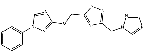 1-PHENYL-1H-1,2,4-TRIAZOL-3-YL [5-(1H-1,2,4-TRIAZOL-1-YLMETHYL)-1H-1,2,4-TRIAZOL-3-YL]METHYL ETHER Struktur