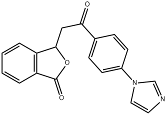 3-(2-[4-(1H-IMIDAZOL-1-YL)PHENYL]-2-OXOETHYL)-2-BENZOFURAN-1(3H)-ONE Struktur