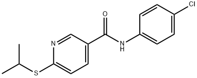 N-(4-CHLOROPHENYL)-6-(ISOPROPYLSULFANYL)NICOTINAMIDE Struktur