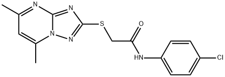 N-(4-CHLOROPHENYL)-2-[(5,7-DIMETHYL[1,2,4]TRIAZOLO[1,5-A]PYRIMIDIN-2-YL)SULFANYL]ACETAMIDE Struktur