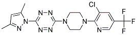 3-(4-[3-CHLORO-5-(TRIFLUOROMETHYL)-2-PYRIDINYL]PIPERAZINO)-6-(3,5-DIMETHYL-1H-PYRAZOL-1-YL)-1,2,4,5-TETRAAZINE Struktur