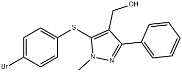 (5-[(4-BROMOPHENYL)SULFANYL]-1-METHYL-3-PHENYL-1H-PYRAZOL-4-YL)METHANOL Struktur