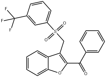 PHENYL[3-(([3-(TRIFLUOROMETHYL)PHENYL]SULFONYL)METHYL)-1-BENZOFURAN-2-YL]METHANONE Struktur