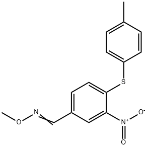 4-[(4-METHYLPHENYL)SULFANYL]-3-NITROBENZENECARBALDEHYDE O-METHYLOXIME Struktur