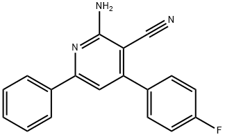 2-AMINO-4-(4-FLUOROPHENYL)-6-PHENYLNICOTINONITRILE Struktur