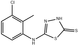 5-[(3-CHLORO-2-METHYLPHENYL)AMINO]-1,3,4-THIADIAZOLE-2-THIOL, 116529-23-8, 結(jié)構(gòu)式