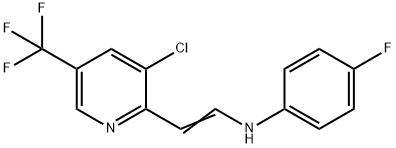 N-(2-[3-CHLORO-5-(TRIFLUOROMETHYL)-2-PYRIDINYL]VINYL)-4-FLUOROANILINE Struktur