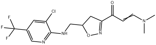 1-[5-(([3-CHLORO-5-(TRIFLUOROMETHYL)-2-PYRIDINYL]AMINO)METHYL)-4,5-DIHYDRO-3-ISOXAZOLYL]-3-(DIMETHYLAMINO)-2-PROPEN-1-ONE Struktur