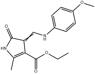 ETHYL 4-[(4-METHOXYANILINO)METHYLENE]-2-METHYL-5-OXO-4,5-DIHYDRO-1H-PYRROLE-3-CARBOXYLATE Struktur