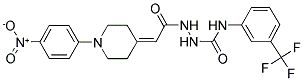 2-(2-[1-(4-NITROPHENYL)-4-PIPERIDINYLIDENE]ACETYL)-N-[3-(TRIFLUOROMETHYL)PHENYL]-1-HYDRAZINECARBOXAMIDE Struktur