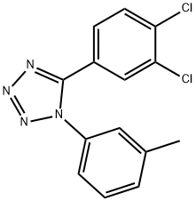 5-(3,4-DICHLOROPHENYL)-1-(3-METHYLPHENYL)-1H-1,2,3,4-TETRAAZOLE Struktur