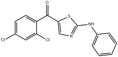 (2-ANILINO-1,3-THIAZOL-5-YL)(2,4-DICHLOROPHENYL)METHANONE Struktur