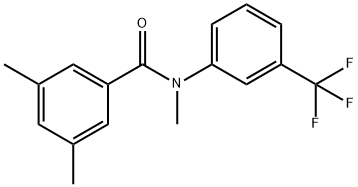 N,3,5-TRIMETHYL-N-[3-(TRIFLUOROMETHYL)PHENYL]BENZENECARBOXAMIDE Struktur