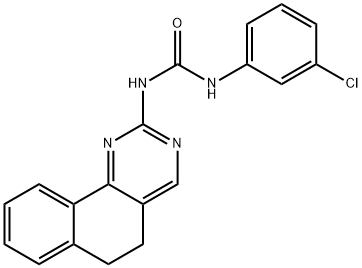 N-(3-CHLOROPHENYL)-N'-(5,6-DIHYDROBENZO[H]QUINAZOLIN-2-YL)UREA Struktur