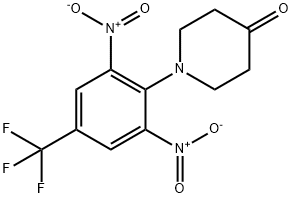 1-[2,6-DINITRO-4-(TRIFLUOROMETHYL)PHENYL]TETRAHYDRO-4(1H)-PYRIDINONE Structure