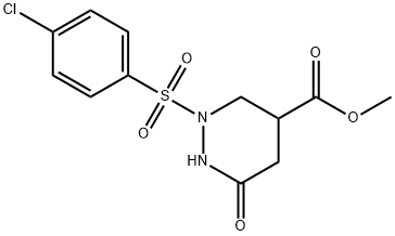 METHYL 2-[(4-CHLOROPHENYL)SULFONYL]-6-OXOHEXAHYDRO-4-PYRIDAZINECARBOXYLATE Struktur