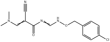 N-(([(4-CHLOROBENZYL)OXY]IMINO)METHYL)-2-CYANO-3-(DIMETHYLAMINO)ACRYLAMIDE Struktur