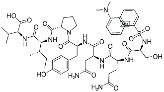 DANSYL-SER-GLN-ASN-TYR-PRO-ILE-VAL-OH Struktur
