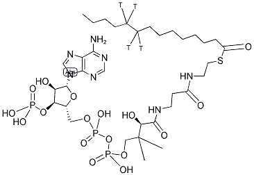 MYRISTOYL COENZYME A, [MYRISTOYL 9,10-3H] Struktur