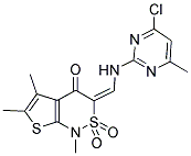 3-([(4-CHLORO-6-METHYLPYRIMIDIN-2-YL)AMINO]METHYLIDENE)-1,5,6-TRIMETHYL-1,2,3,4-TETRAHYDRO-2LAMBDA6-THIENO[2,3-C][1,2]THIAZINE-2,2,4-TRIONE Struktur