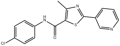 N-(4-CHLOROPHENYL)-4-METHYL-2-(3-PYRIDINYL)-1,3-THIAZOLE-5-CARBOXAMIDE Struktur