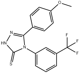 5-(4-METHOXY-PHENYL)-4-(3-TRIFLUOROMETHYL-PHENYL)-4H-[1,2,4]TRIAZOLE-3-THIOL Struktur