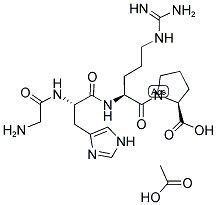 H-GLY-HIS-ARG-PRO-OH ACETATE SALT Struktur