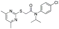 N-(4-CHLOROPHENYL)-2-[(4,6-DIMETHYLPYRIMIDIN-2-YL)THIO]-N-ISOPROPYLACETAMIDE Struktur