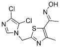 1-(2-[(4,5-DICHLORO-1H-IMIDAZOL-1-YL)METHYL]-4-METHYL-1,3-THIAZOL-5-YL)ETHAN-1-ONE OXIME Struktur