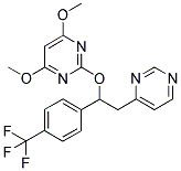 4,6-DIMETHOXY-2-[2-(PYRIMIDIN-4-YL)-1-[4-(TRIFLUOROMETHYL)PHENYL]ETHOXY]PYRIMIDINE Struktur