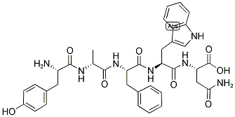 H-TYR-D-ALA-PHE-TRP-ASN-OH Struktur