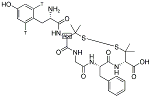 DPDPE [TYROSYL-3,6-3H(N)]- Struktur