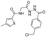 N2-(2-(2-[4-(CHLOROMETHYL)BENZOYL]HYDRAZINO)-2-OXOETHYL)-4-METHYLTHIOPHENE-2-CARBOXAMIDE Struktur